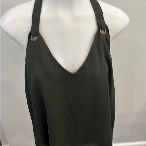 Lily White Small Green Halter Backless Sleeveless Tank Top - Picture 8 of 9